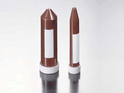 棕色管身，可阻擋100%的紫外線，利于光敏樣品的操作處理