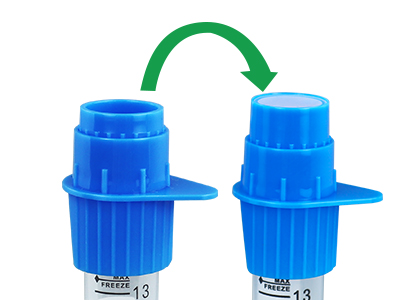 分體式設(shè)計，上杯可倒置收 集殘留細胞，有效降低樣本 損失